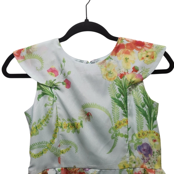 Baker By Ted Baker Girls Chadie Wallpaper Floral Dress Size 14 School Party ** - Picture 2 of 13